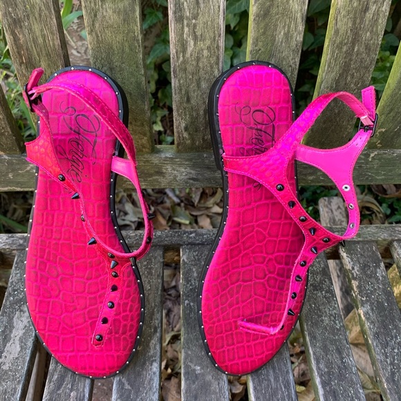 Fergie “Julep” “Vegan” Animal Print Pink Sandals - Picture 2 of 7